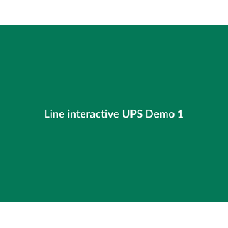 Line interactive UPS Demo 096