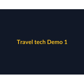 Travel tech Demo 123