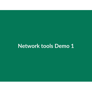 Network tools Demo 095