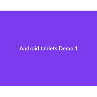 Android tablets Demo 056
