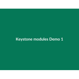 Keystone modules Demo 094